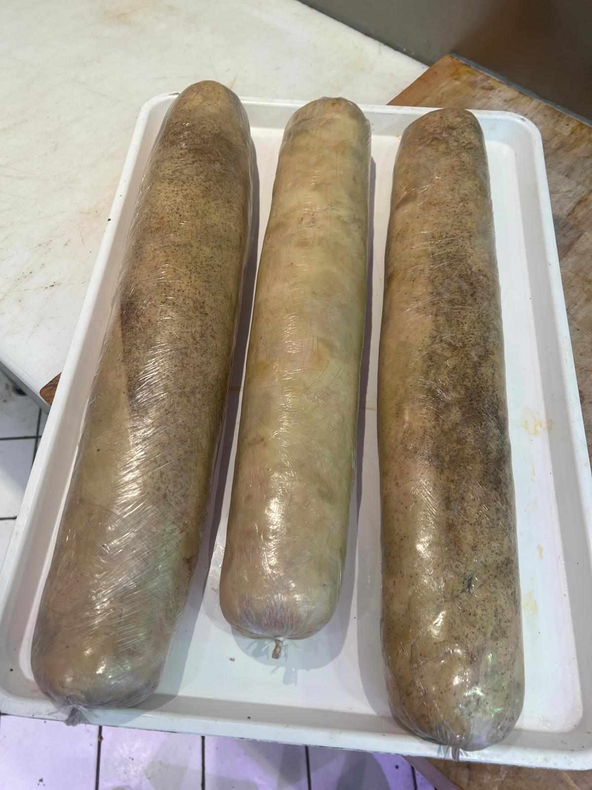 Foie gras maison, cuisson en croûte de sel